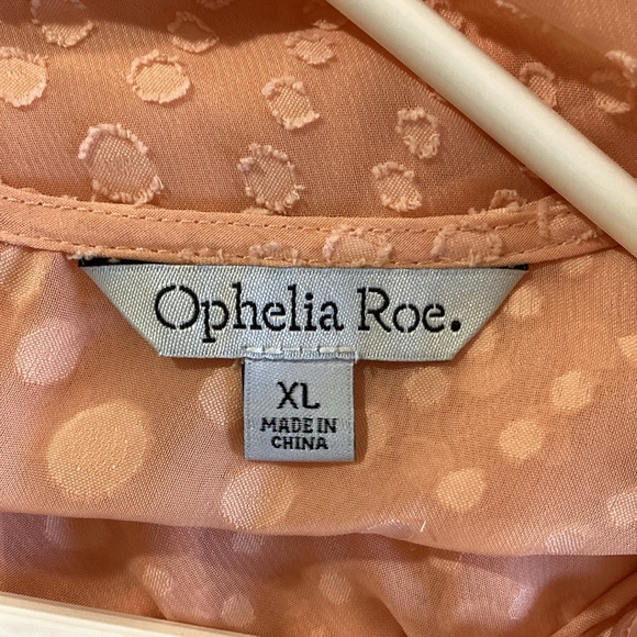 Ophelia Roe, Peach, Womens Blouse, Size XL - Picture 8 of 12